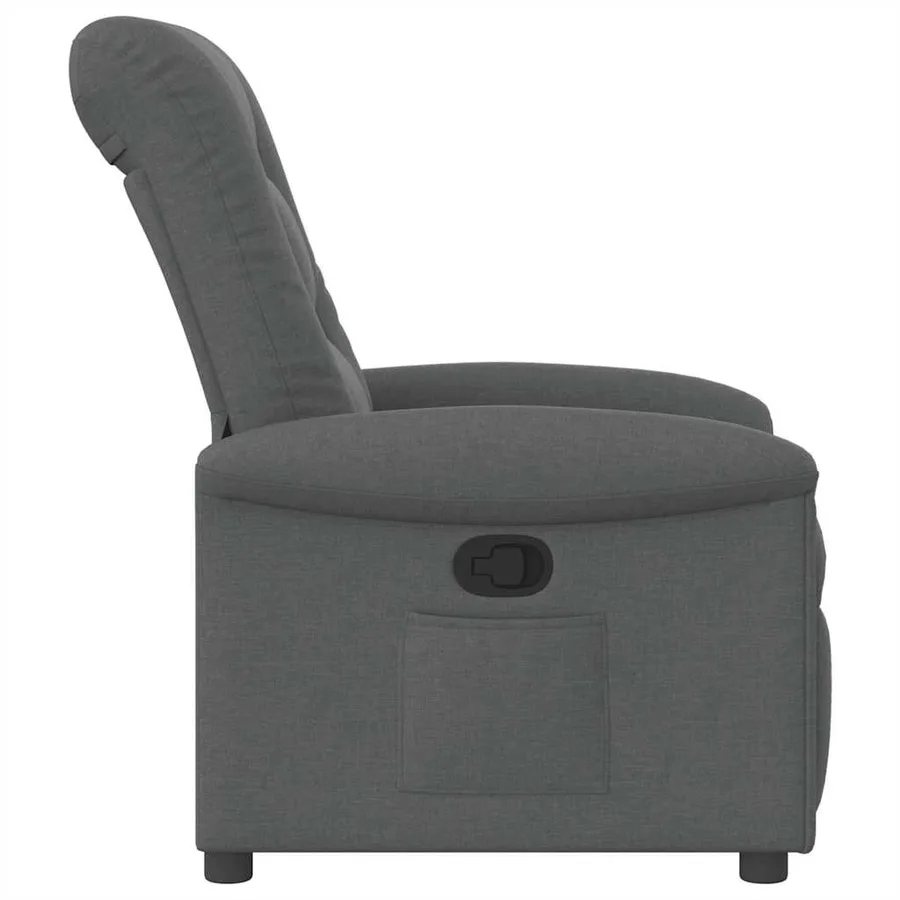 Fauteuil inclinable Gris foncé Tissu - 4