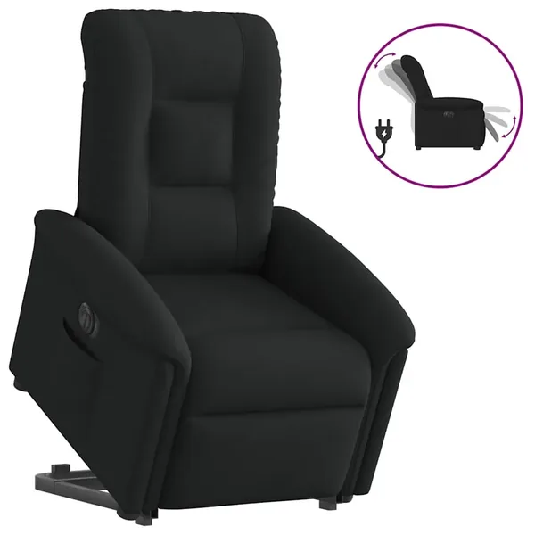 Fauteuil inclinable électrique noir tissu