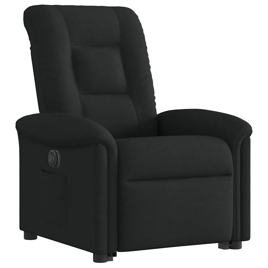 Fauteuil inclinable électrique noir tissu - 4