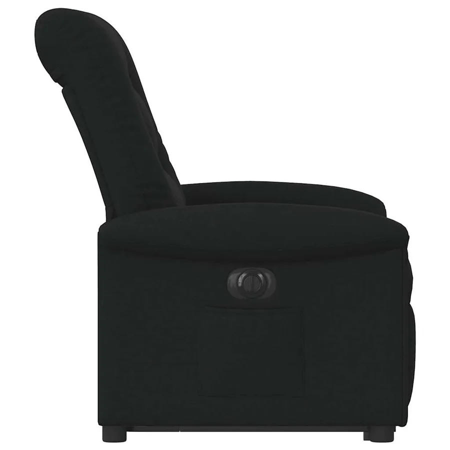 Fauteuil inclinable électrique noir tissu - 6