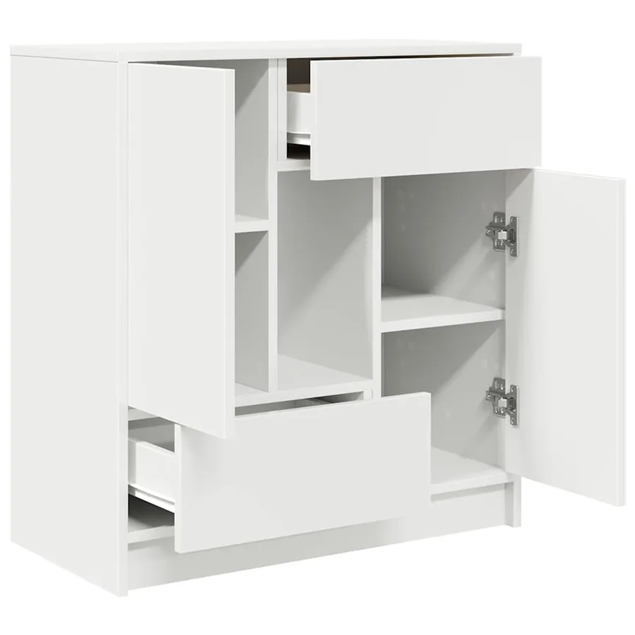 Buffet avec tiroirs et portes blanc 70,5x34x74,5 cm - 5
