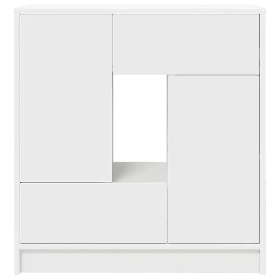 Buffet avec tiroirs et portes blanc 70,5x34x74,5 cm - 6