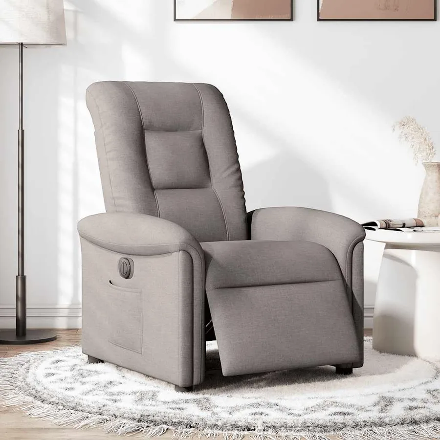 Fauteuil inclinable électrique Taupe Tissu - 2