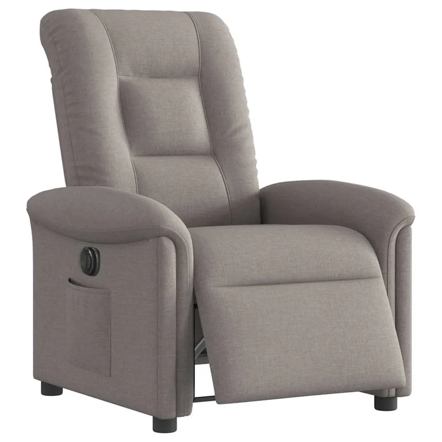 Fauteuil inclinable électrique Taupe Tissu - 3