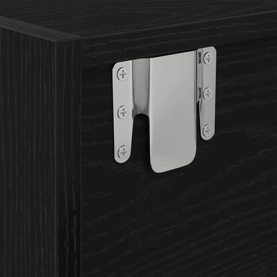 Meuble TV Chêne noir 100 x 31 x 25,5 cm Bois d'ingénierie - 10