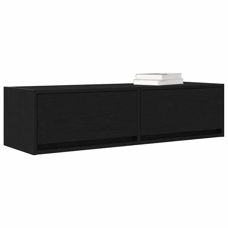 Meuble TV Chêne noir 100 x 31 x 25,5 cm Bois d'ingénierie - 3