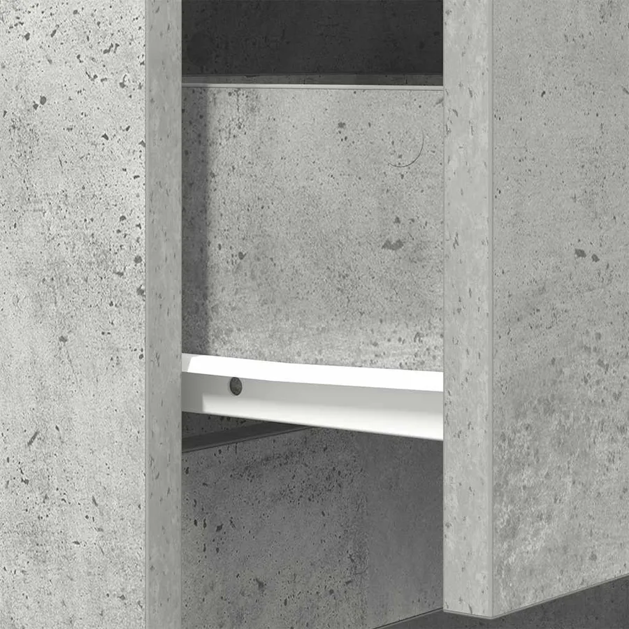 Tables de chevet 2 pcs gris béton 39x35x65 cm bois ingénierie - 13