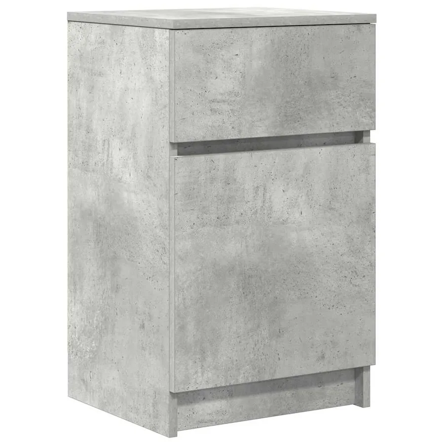 Tables de chevet 2 pcs gris béton 39x35x65 cm bois ingénierie - 5