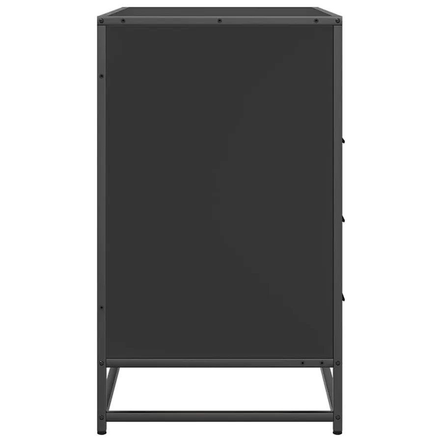 Commode noir 70x41x70 cm bois d'ingénierie - 6