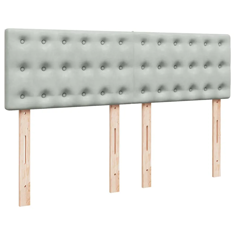 Cadre de lit ottoman avec matelas gris clair 140x200 cm velours - 9