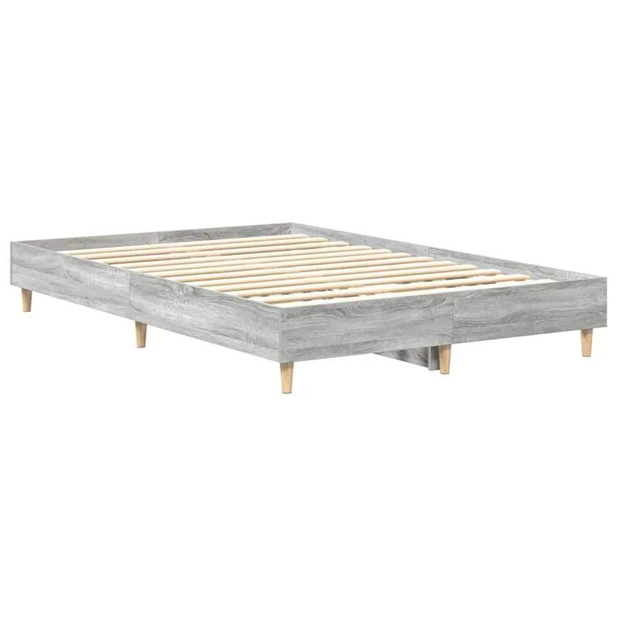 Cadre de lit sans matelas sonoma gris 140x190 cm - 4