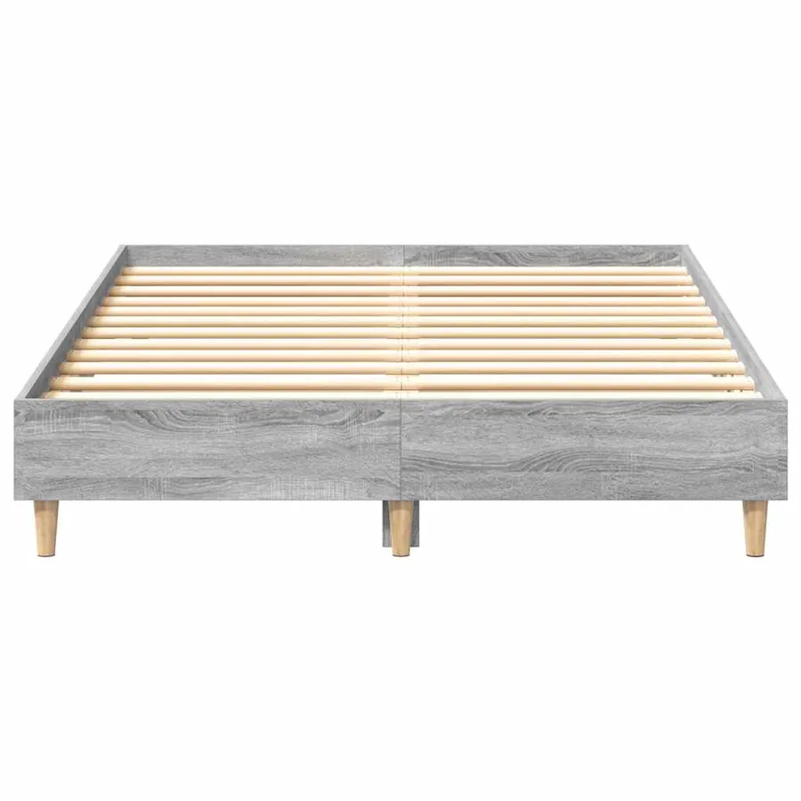 Cadre de lit sans matelas sonoma gris 140x190 cm - 5