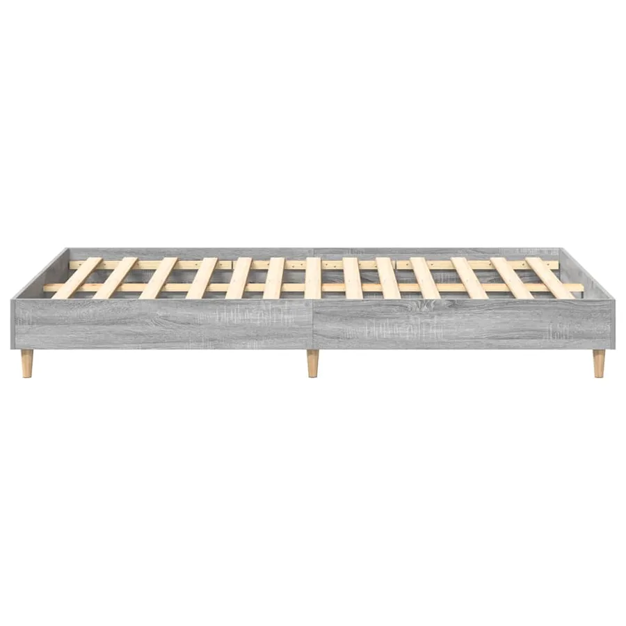 Cadre de lit sans matelas sonoma gris 140x190 cm - 6