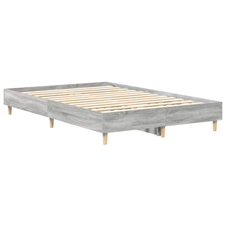 Cadre de lit sans matelas sonoma gris 140x190 cm - 7