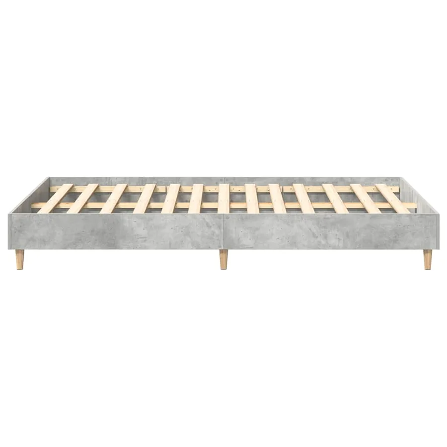 Cadre de lit sans matelas gris béton 140x190 cm bois ingénierie - 6