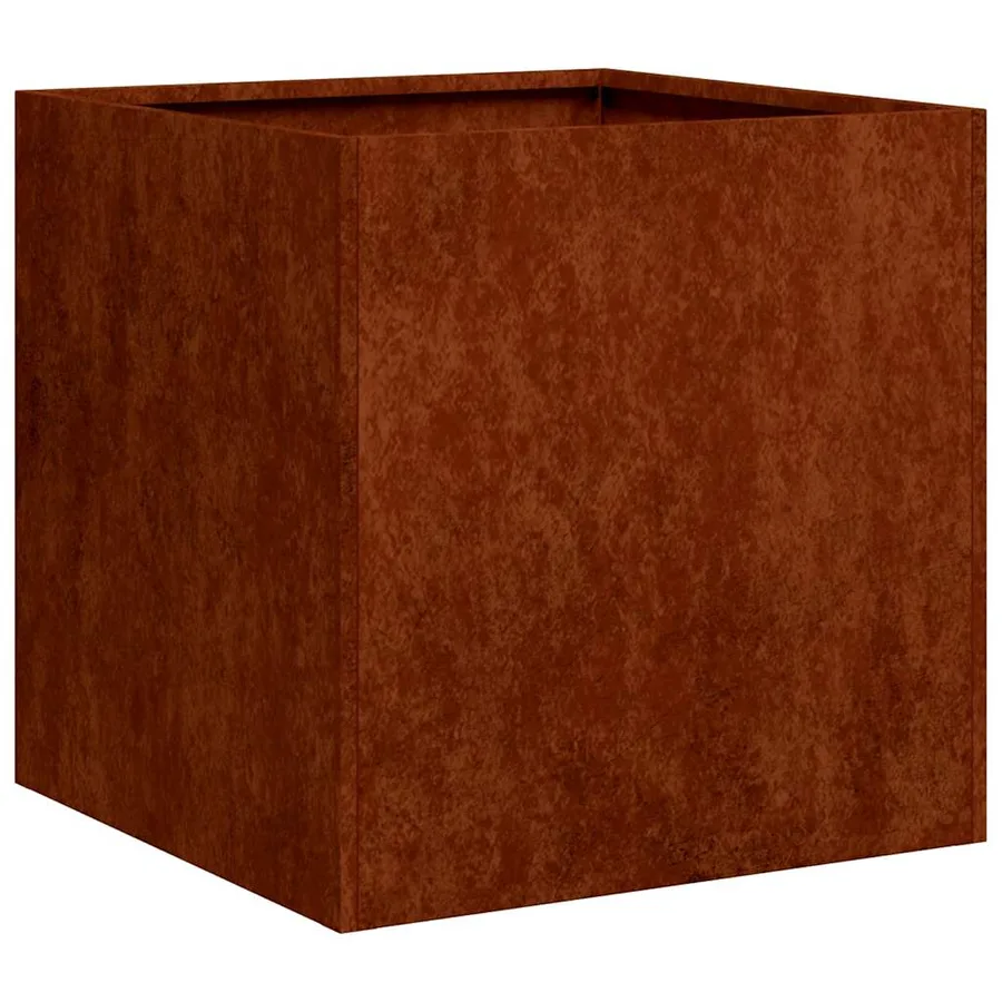 Jardinière rouillé 40x40x40 cm acier inoxydable - 2
