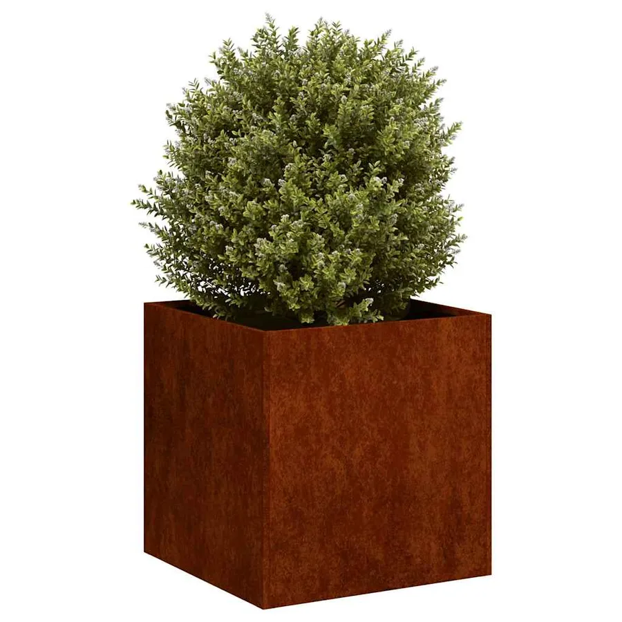 Jardinière rouillé 40x40x40 cm acier inoxydable - 3