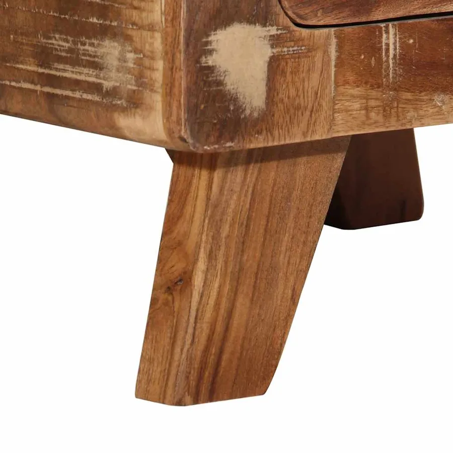 Table de chevet 2 pcs 37x32x50 cm bois massif de récupération - 8