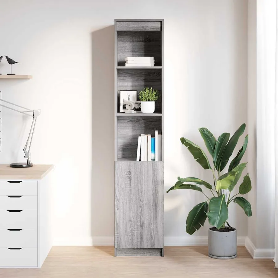Buffet sonoma gris 37,5x35x180 cm bois d'ingénierie - 3