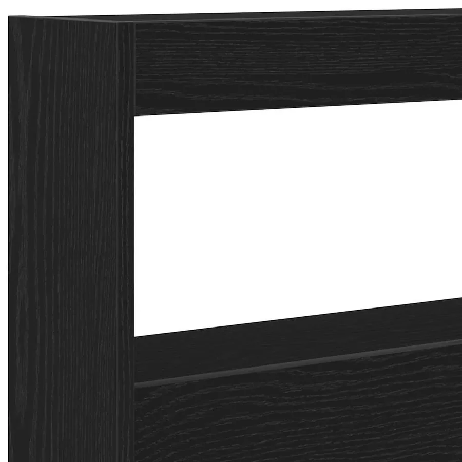 Armoire tête de lit avec LED chêne noir 180x17x102 cm - 10