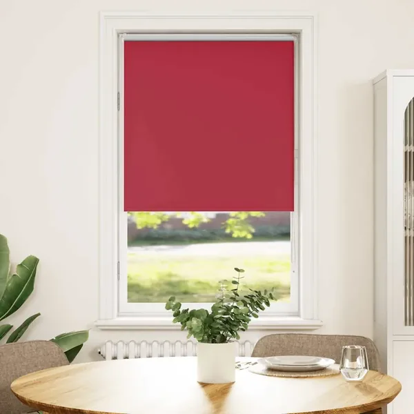 Store enrouleur occultant rouge largeur du tissu 60,7 cm