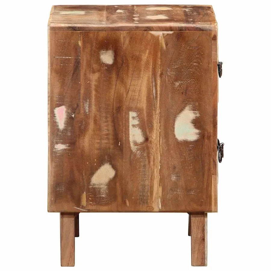 Table de chevet 40x32x46 cm bois massif de récupération - 3