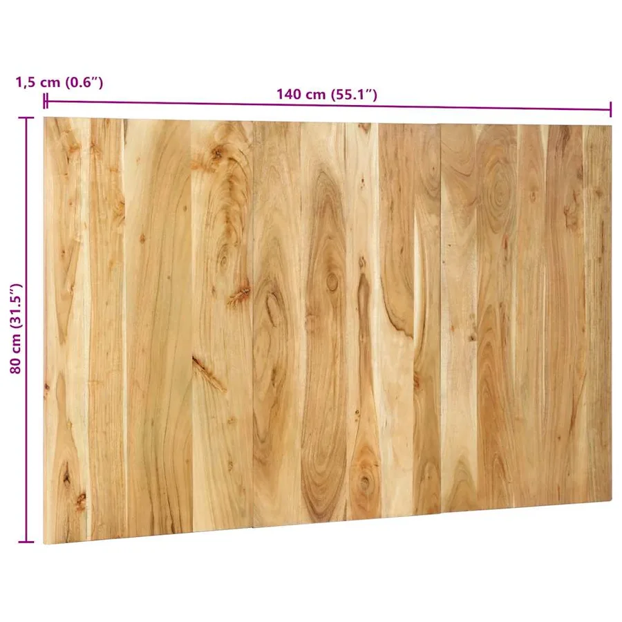 Tête de lit 140 cm bois d'acacia massif - 11