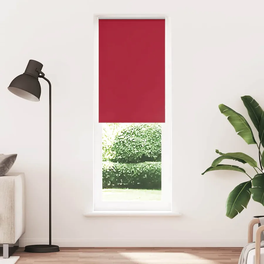 Store enrouleur occultant rouge largeur du tissu 80,7 cm