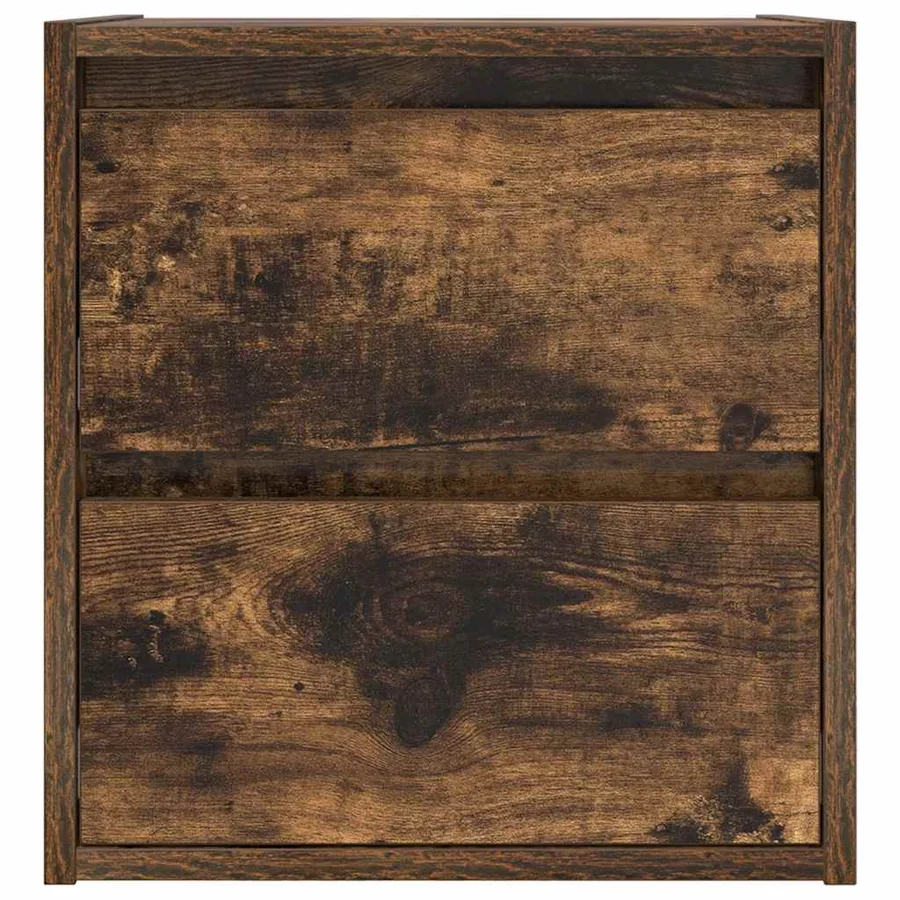 Tables de chevet murales 2 pcs chêne fumé 38x34x40 cm - 7
