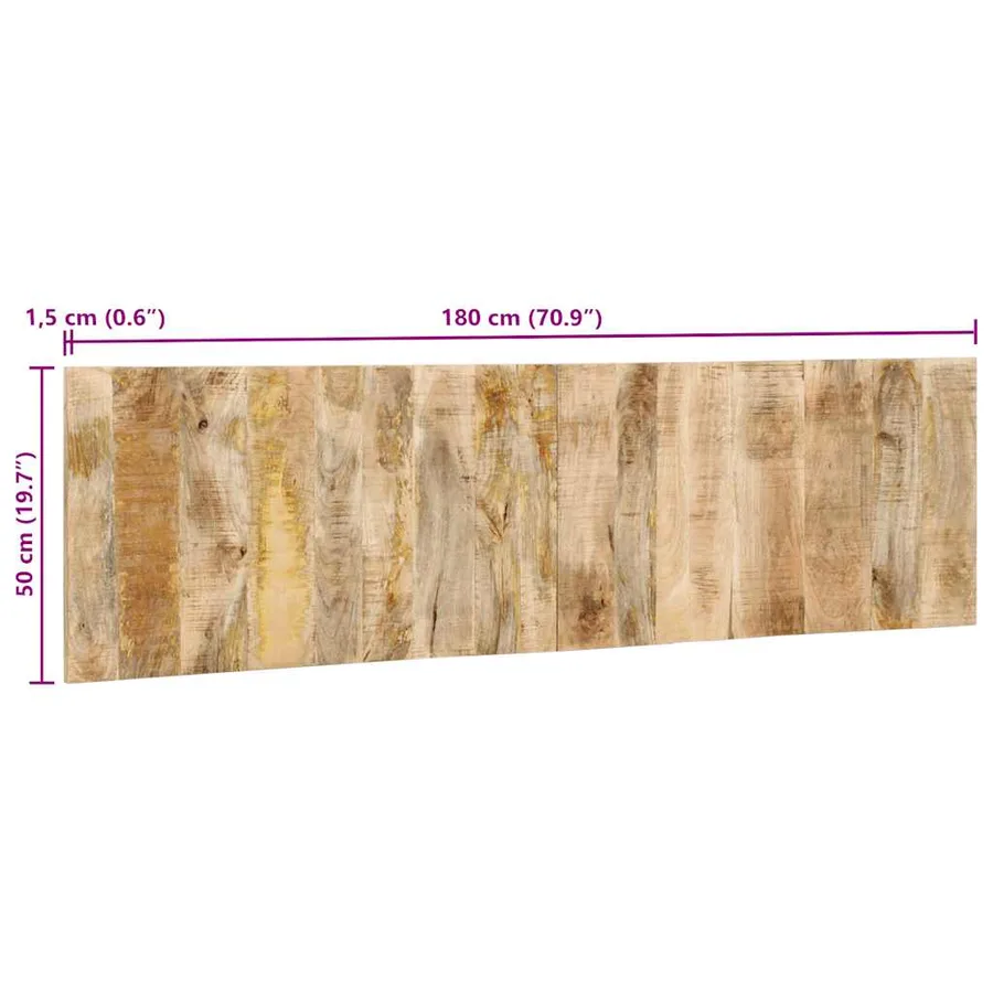 Tête de lit 180 cm bois de manguier brut massif - 11