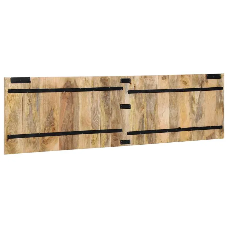 Tête de lit 180 cm bois de manguier brut massif - 5