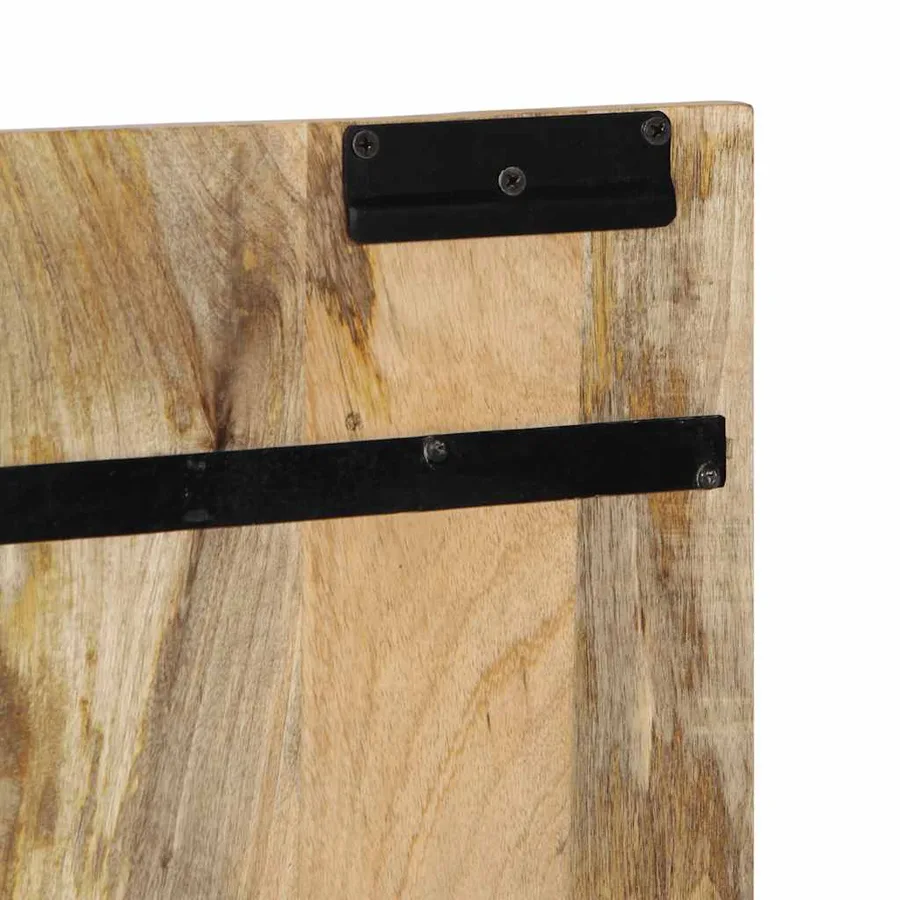 Tête de lit 180 cm bois de manguier brut massif - 8