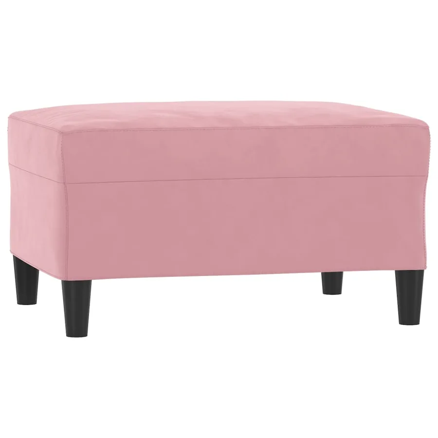 Ensemble de canapés 4 pcs avec coussins rose velours - 8