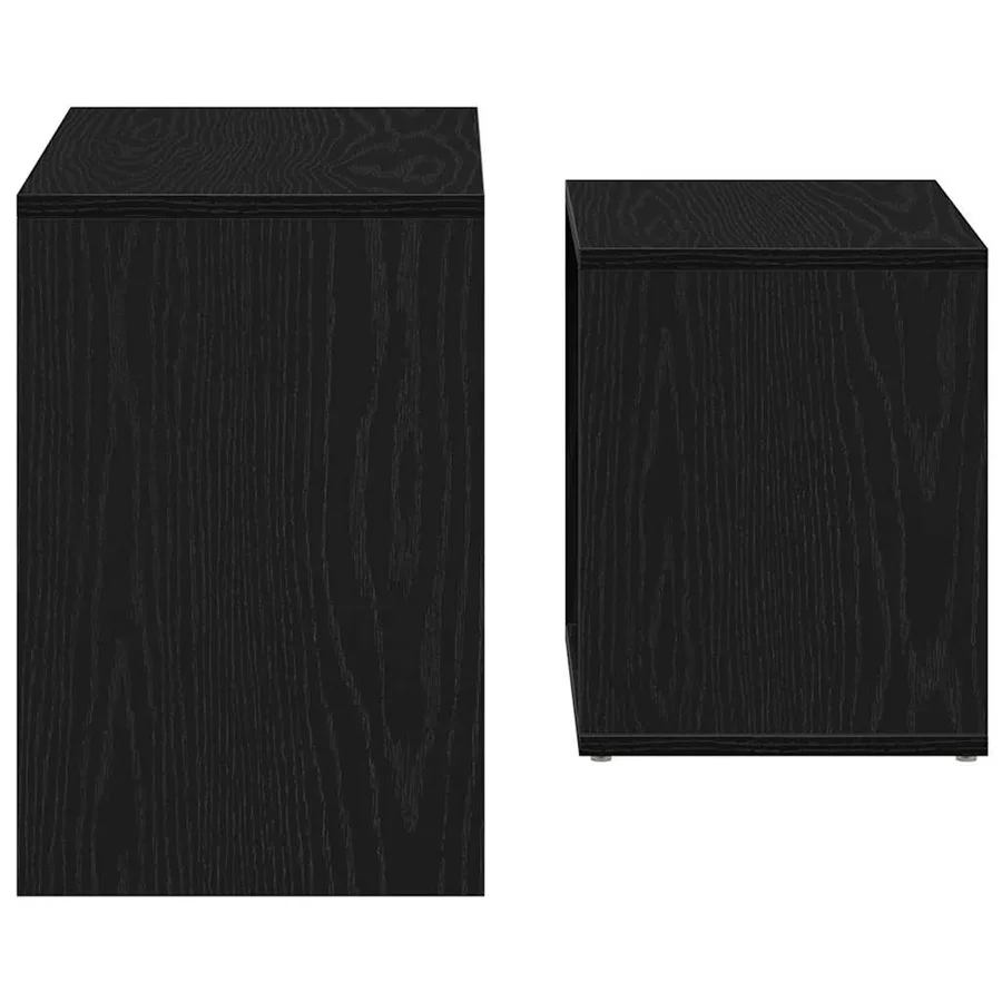 Tables basses 2 pcs en chêne noir contrecollé - 6