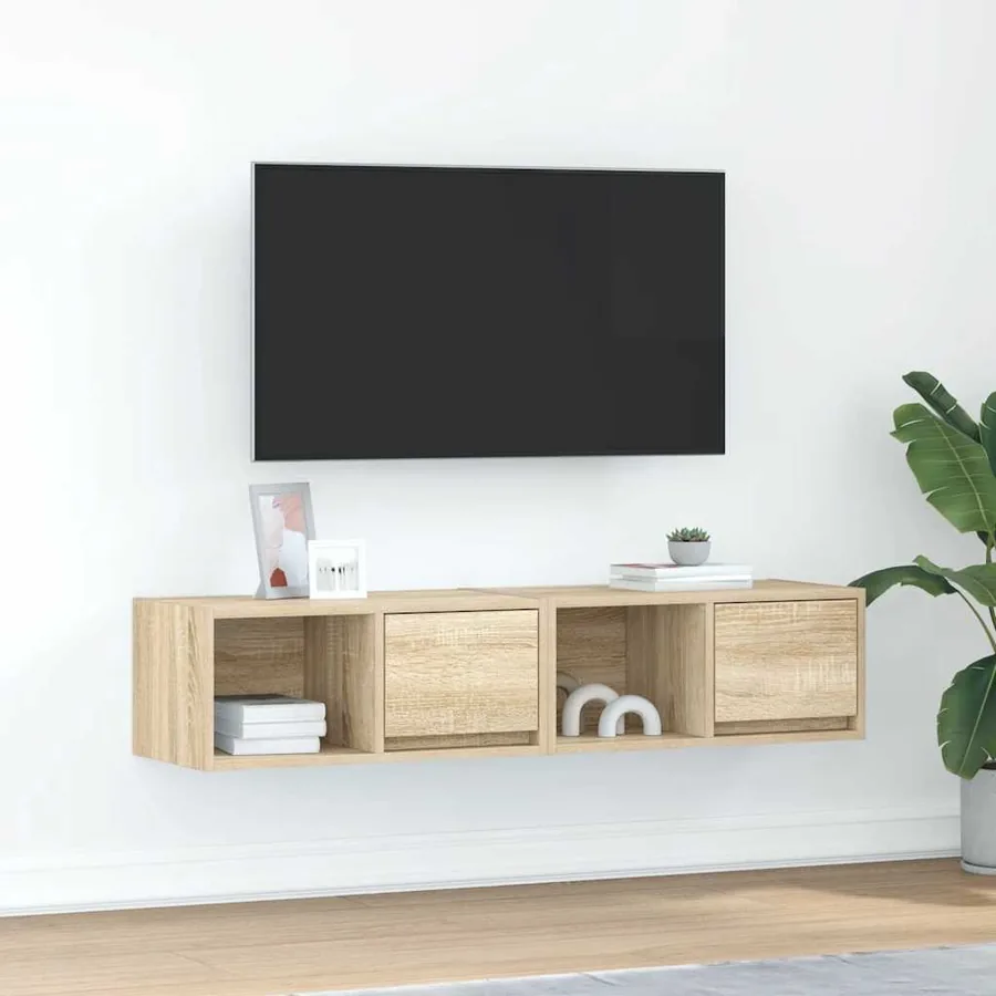 Meubles TV 2 pcs chêne sonoma 60x31x25,5 cm bois d'ingénierie