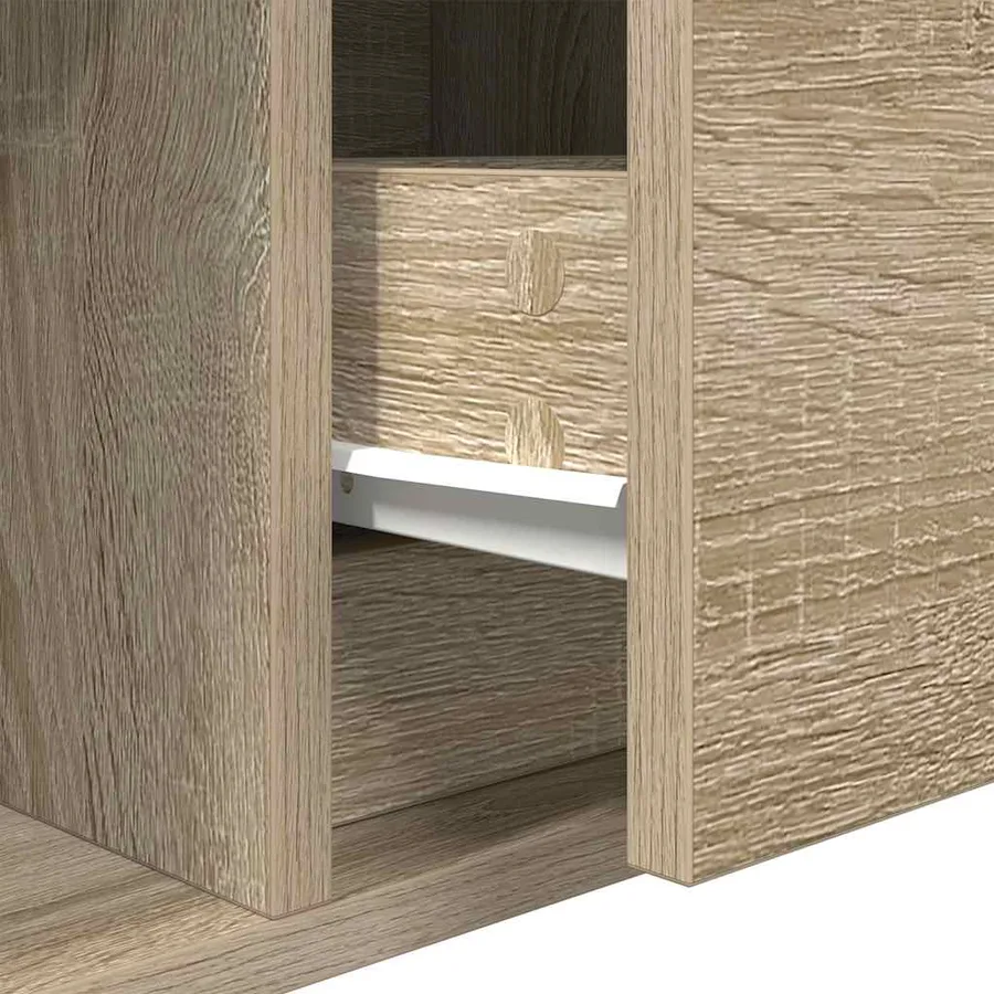 Meubles TV 2 pcs chêne sonoma 60x31x25,5 cm bois d'ingénierie - 13