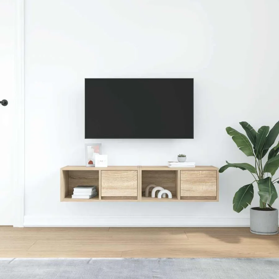 Meubles TV 2 pcs chêne sonoma 60x31x25,5 cm bois d'ingénierie - 3
