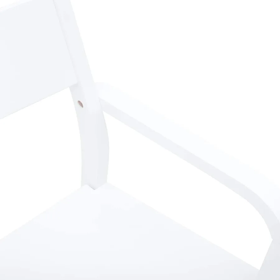 Chaises à manger 2 pcs blanc bois massif caoutchouc - 8