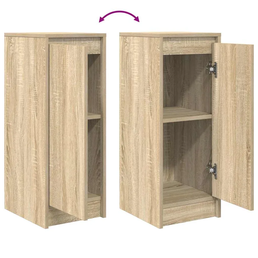 Buffet chêne sonoma 29,5x34x76 cm bois d'ingénierie - 9