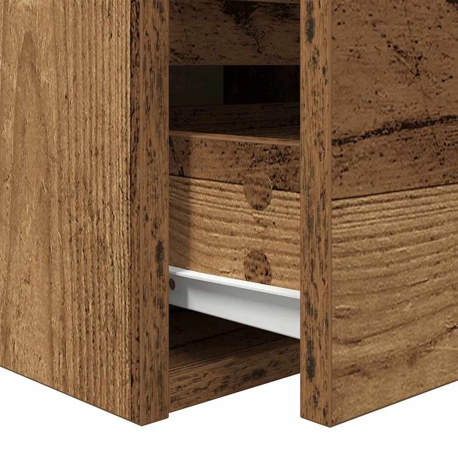 Table de chevet murale vieux bois 38x34x40 cm - 10