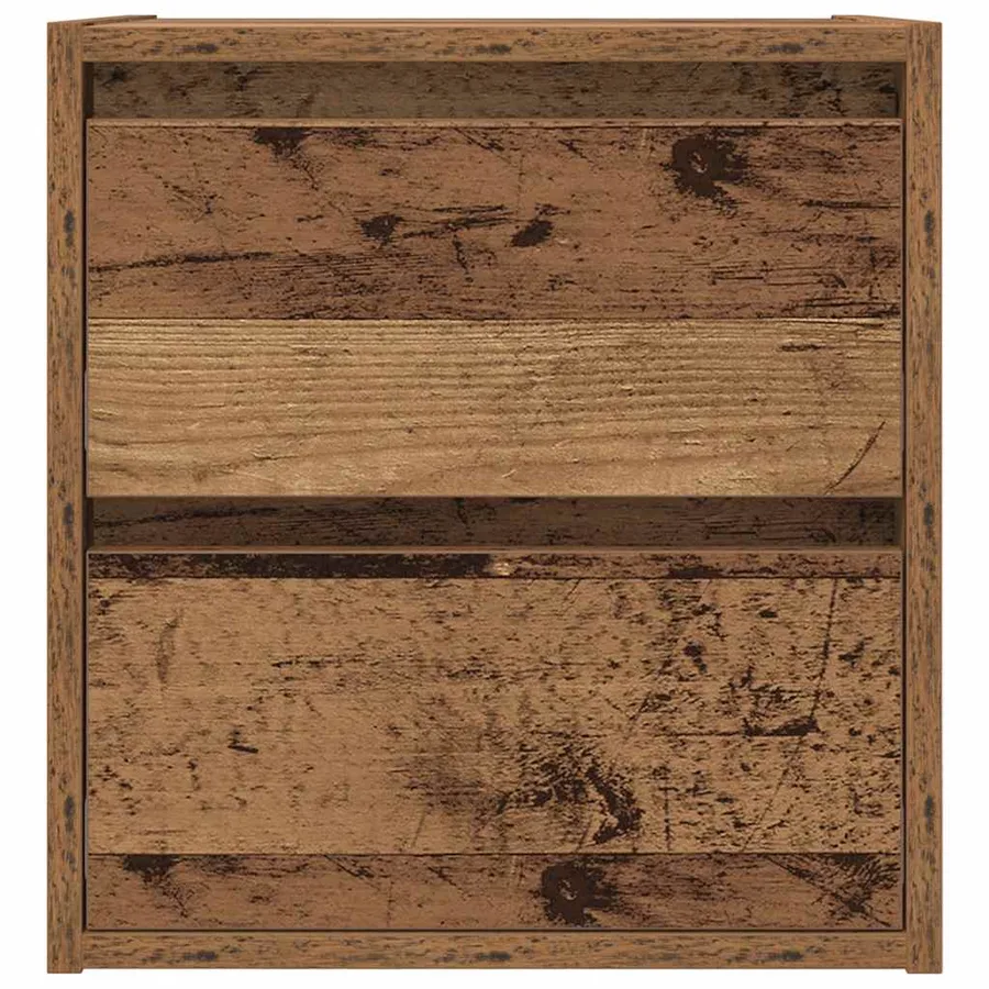 Table de chevet murale vieux bois 38x34x40 cm - 6