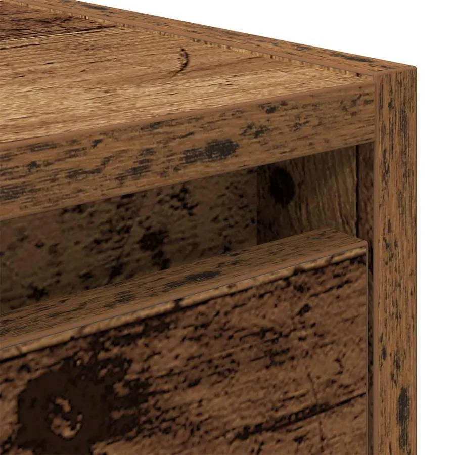 Table de chevet murale vieux bois 38x34x40 cm - 9