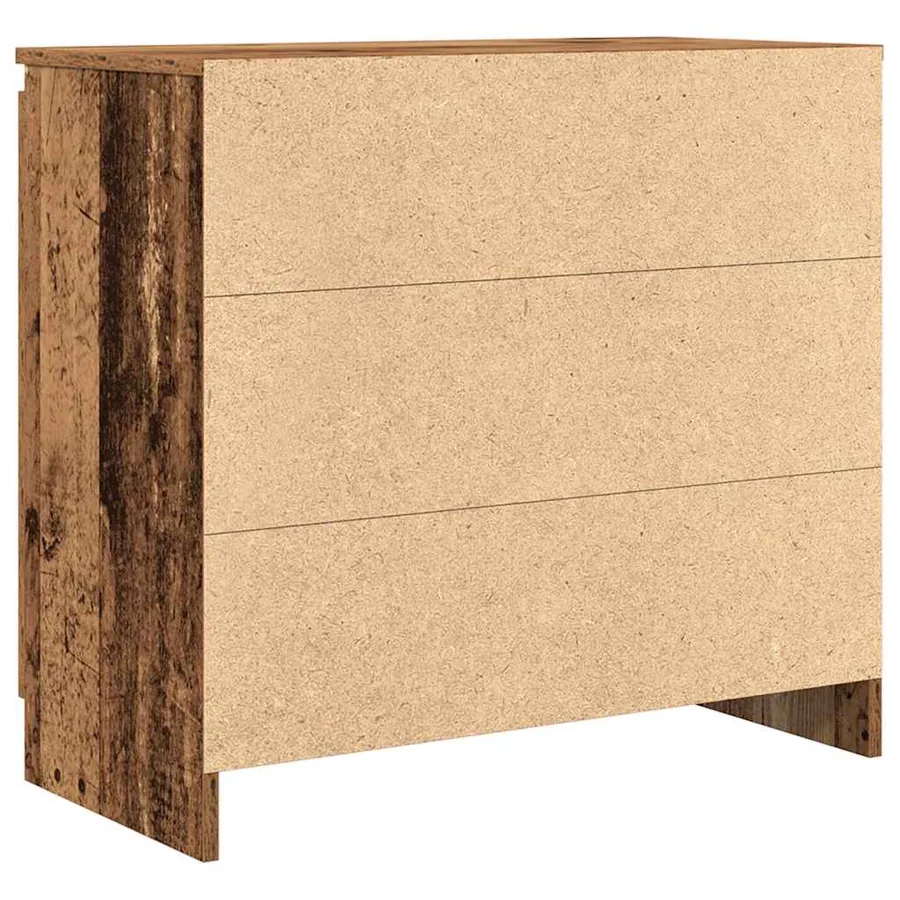 Buffet avec tiroir vieux bois 71x35x65 cm bois d'ingénierie - 8