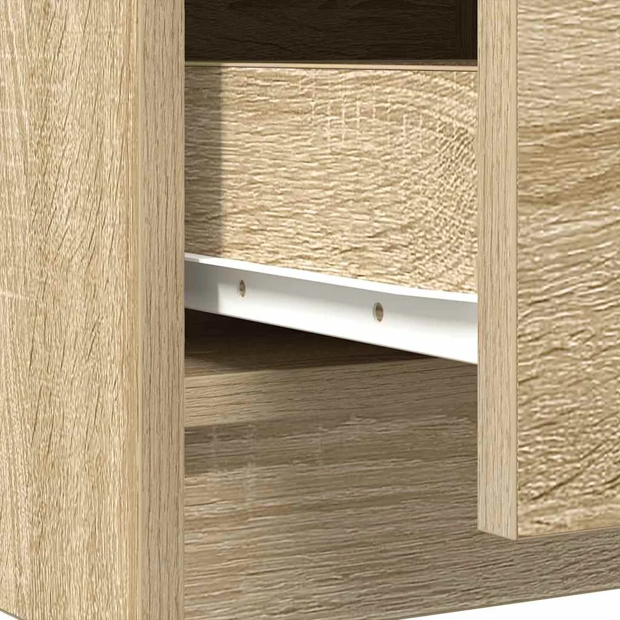 Buffet avec tiroir chêne sonoma 71x35x65 cm bois d'ingénierie - 12