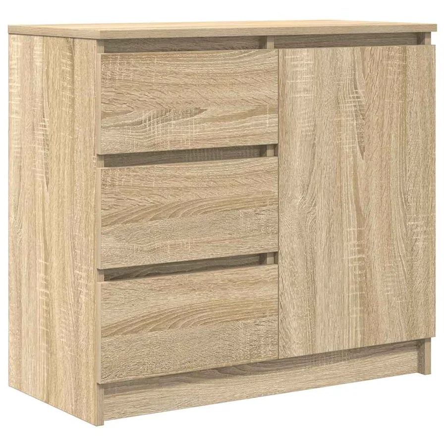 Buffet avec tiroir chêne sonoma 71x35x65 cm bois d'ingénierie - 2