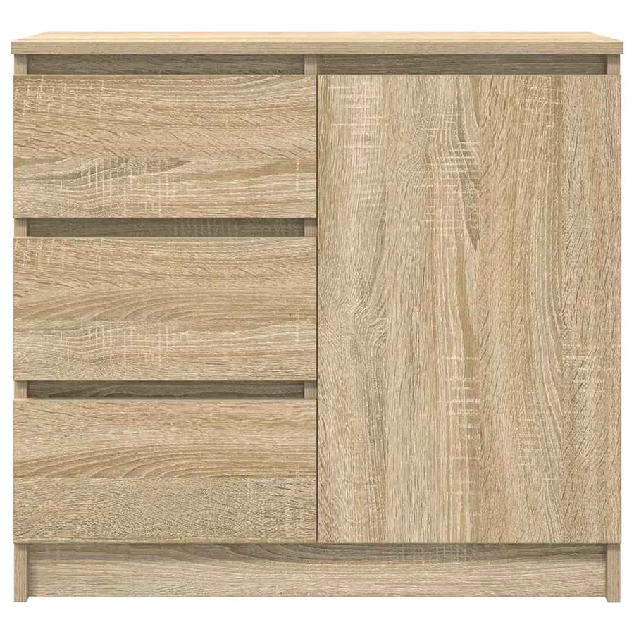 Buffet avec tiroir chêne sonoma 71x35x65 cm bois d'ingénierie - 6