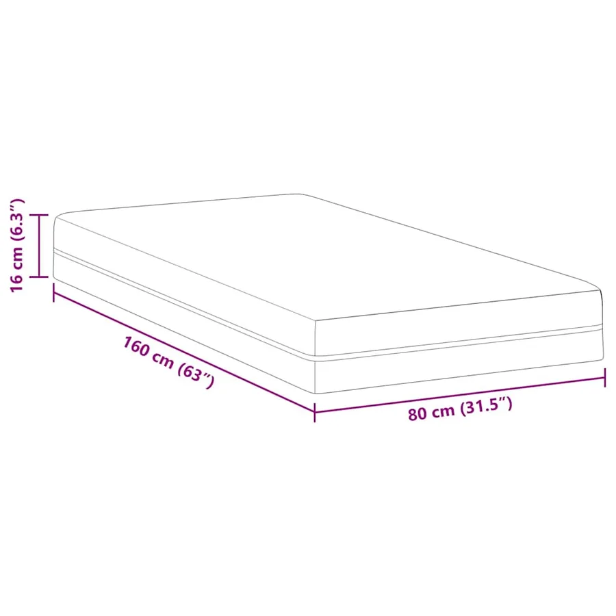 Matelas en mousse à mémoire de forme Moyen 80 x 160 cm - 11
