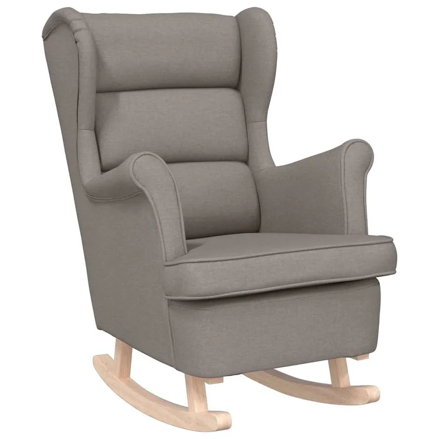 Chaise à bascule taupe 74x90x102 cm tissu - 2