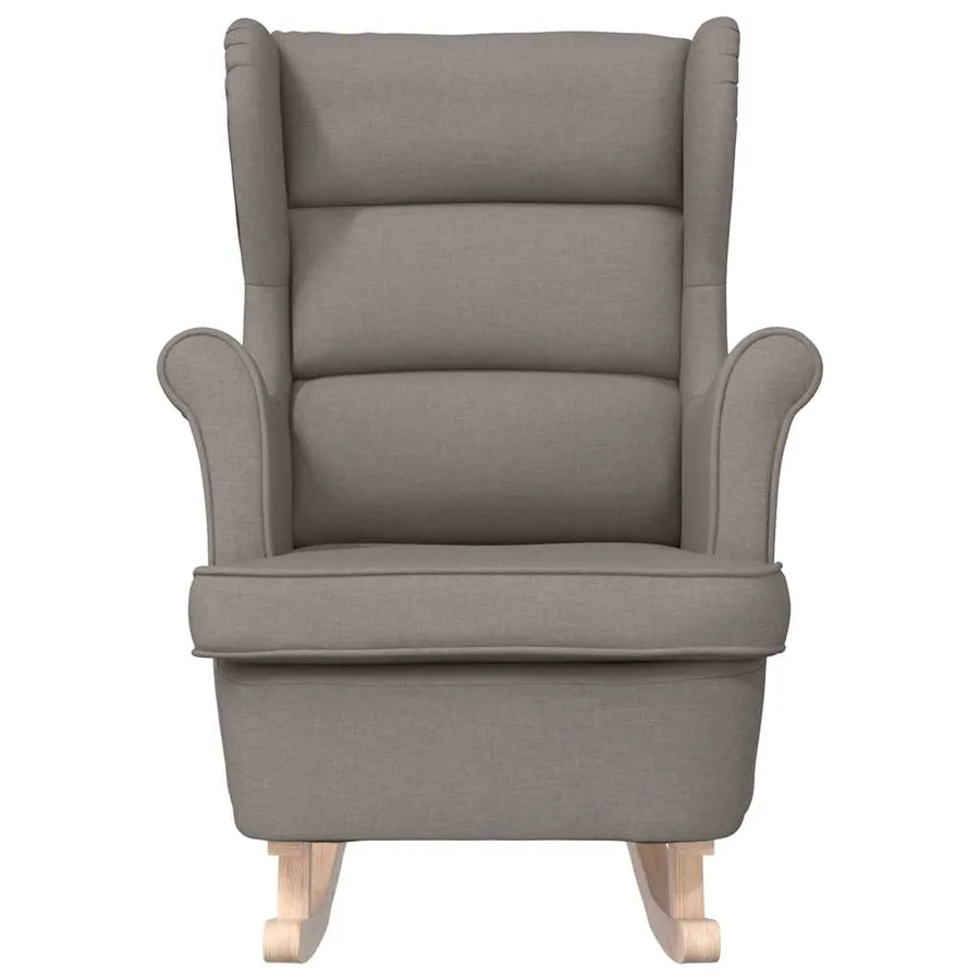 Chaise à bascule taupe 74x90x102 cm tissu - 4