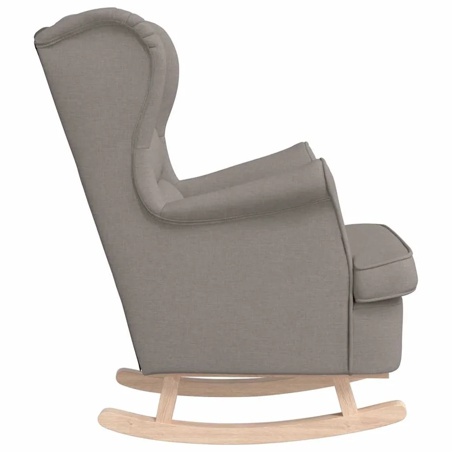 Chaise à bascule taupe 74x90x102 cm tissu - 5